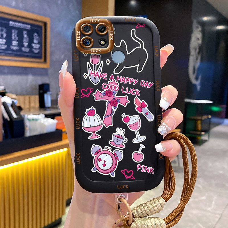 Ốp Lưng Realme C12 C15 C25 C25s C21Y C25Y Narzo 20 Narzo 30A Narzo 50A Case Chống sốc Với Lanyard