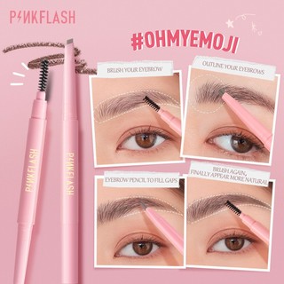 Chì Kẻ Mày PINK FLASH WATERPROOF AUTO EYEBROW PENCIL Kèm Cọ Dễ Tán Chống Nước Lâu Trôi 0.2g PF-E09