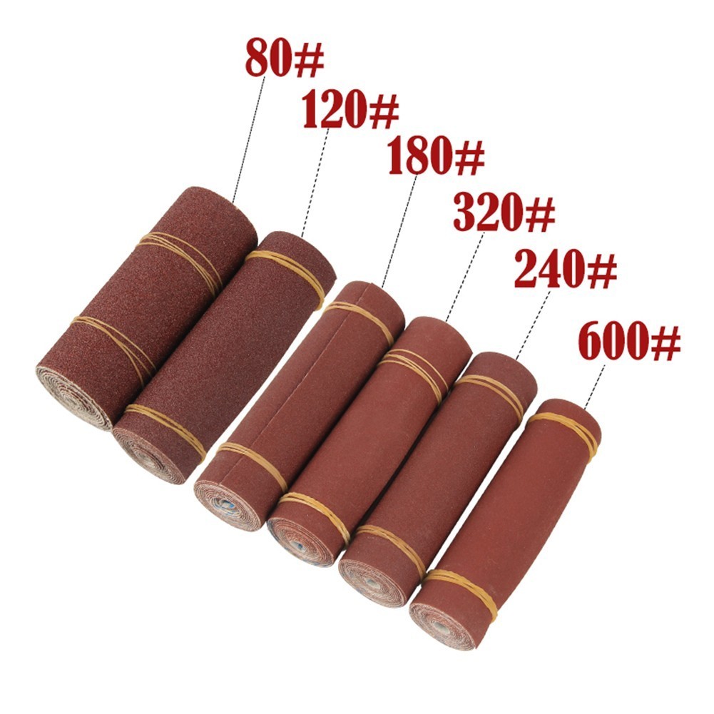 [Smellshi] 1 Cuộn 1M 80-600 Grit Giấy nhám đánh bóng cuộn vải Emery cho dụng cụ mài