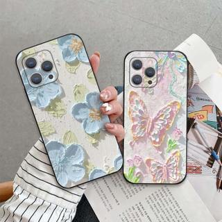 Ốp lưng iPhone 13 13Pro 13Promax Max In hình Hoa xinh dễ thương chống sốc, mềm bảo vệ camera