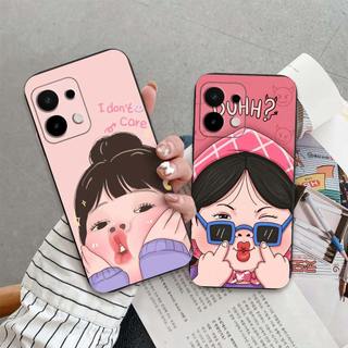 Ốp lưng Oppo A6 / A6 Pro In hình cô gái tinh nghịch dễ thương chống sốc, mềm bảo vệ camera