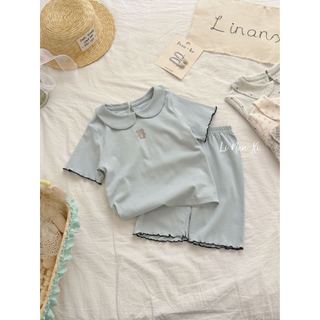 VJ125.1 - Bộ thun cổ sen June bé gái size 90 - 140