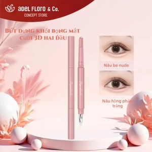【Adel Floro &Co.】Bút Tạo Hốc Mắt 2 Đầu - Lõi Sáng & Khối 70-30, Mắt To 3D Một Nét, Mềm Mịn