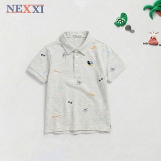 2603.82 - Áo thun Nexxi cổ bẻ họa tiết biển happy size 9-14y