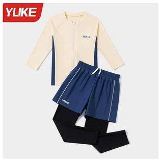 YY2458 - Bộ bơi 2ct YUKE dài tay chống nắng + quần dài HOPE 2 màu cho bé size XL-6XL (120-170)