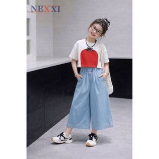 2604.22 - Quần Nexxi jean lửng bò giấy trơn xếp ly cho Mẹ size SML