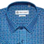 MERRIMAN SALE - Áo Sơ Mi MERRIMAN Ngắn Tay, Màu Xanh, Họa Tiết Caro, Form Slim Fit Lai Ngang