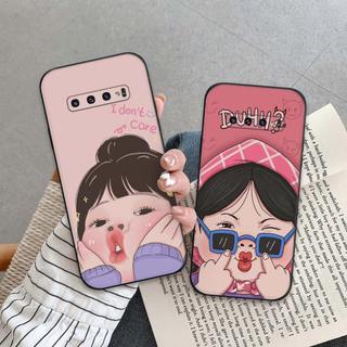 Ốp lưng Samsung S10 / S10 5G / S10 Plus  In hình cô gái tinh nghịch dễ thương chống sốc, mềm bảo vệ camera