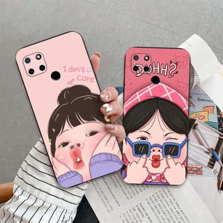 Ốp lưng Realme C20 / C21Y In hình cô gái tinh nghịch dễ thương chống sốc, mềm bảo vệ camera
