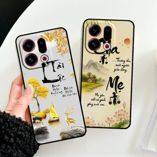 Ốp lưng Oppo Find X9 5G / Find X9 Pro 5G in hình thư pháp cha mẹ bình an