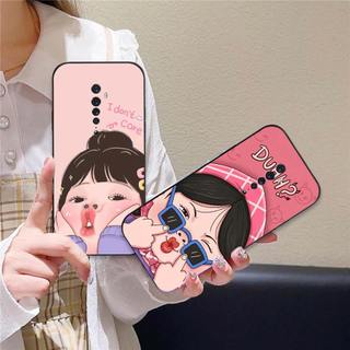 Ốp lưng Oppo Reno / Reno2 F 2F / K3 In hình cô gái tinh nghịch dễ thương chống sốc, mềm bảo vệ camera