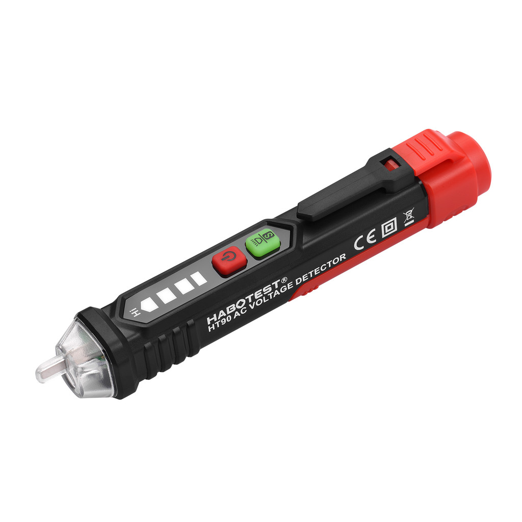 [TOOL] HABOTEST HT90 Máy dò điện áp AC không tiếp xúc Bút kiểm tra thông minh di động 12V / 48V ~ 1000V Máy kiểm tra Volt hình bút chì có độ nhạy kép có đèn pin
