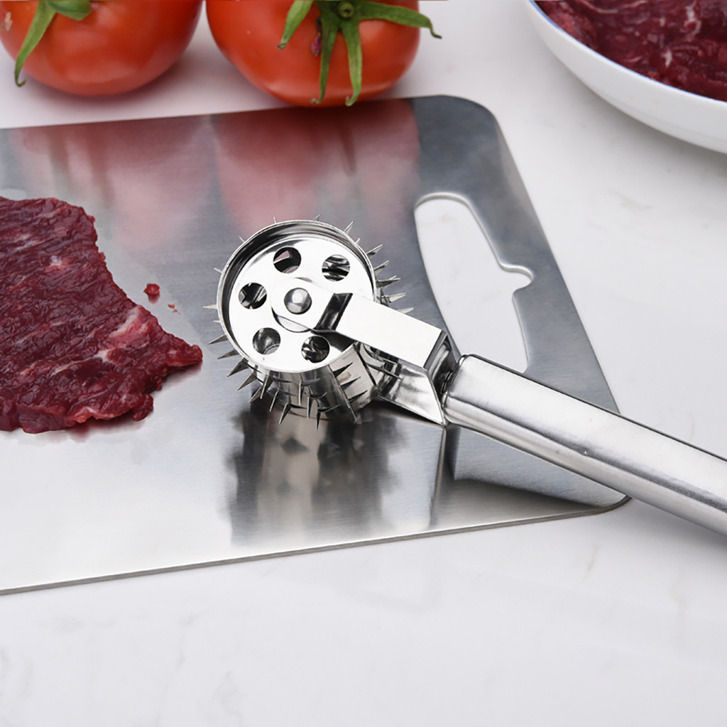 Thép không gỉ Dụng cụ cán thịt nhẹ, lăn gia vị, kim thấm đều, thiết bị nhà bếp nấu ăn