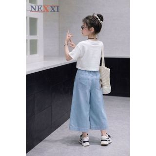 2604.21 - Quần Nexxi jean lửng bò giấy trơn xếp ly size 6-14y
