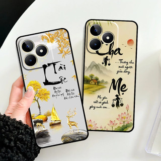 Ốp lưng Realme C51 / C53 / C60 / C61 / Note 50 / 60 / C65S in hình thư pháp cha mẹ bình an