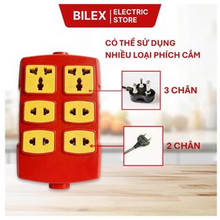 Ổ cắm điện chịu tải 6 lỗ Hinoki 6000W lõi sứ chống cháy ổ điện không dây