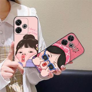 Ốp lưng Xiaomi Redmi Turbo 3 In hình cô gái tinh nghịch dễ thương chống sốc, mềm bảo vệ camera