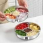 2 Đĩa Chia Bằng Thép Không Gỉ 5 Ngăn Cho Nước Sốt Salad Ăn Nhẹ Bữa Ăn Chuẩn Bị❀