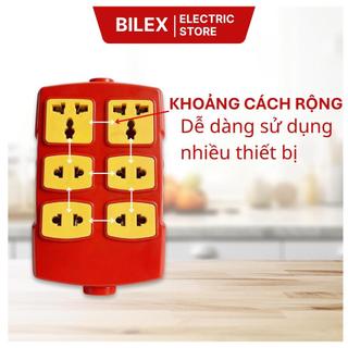 Ổ cắm điện chịu tải 6 lỗ Hinoki 6000W lõi sứ chống cháy ổ điện không dây