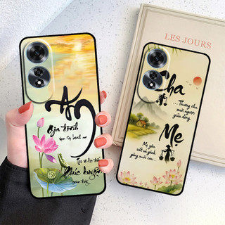 Ốp lưng Oppo A60 in hình thư pháp cha mẹ bình an