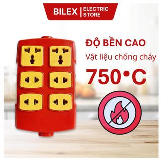 Ổ cắm điện chịu tải 6 lỗ Hinoki 6000W lõi sứ chống cháy ổ điện không dây