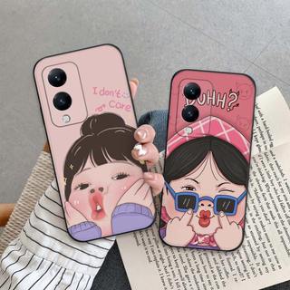Ốp lưng Vivo Y17s In hình cô gái tinh nghịch dễ thương chống sốc, mềm bảo vệ camera