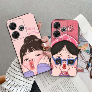 Ốp lưng Xiaomi Redmi Turbo 3 In hình cô gái tinh nghịch dễ thương chống sốc, mềm bảo vệ camera