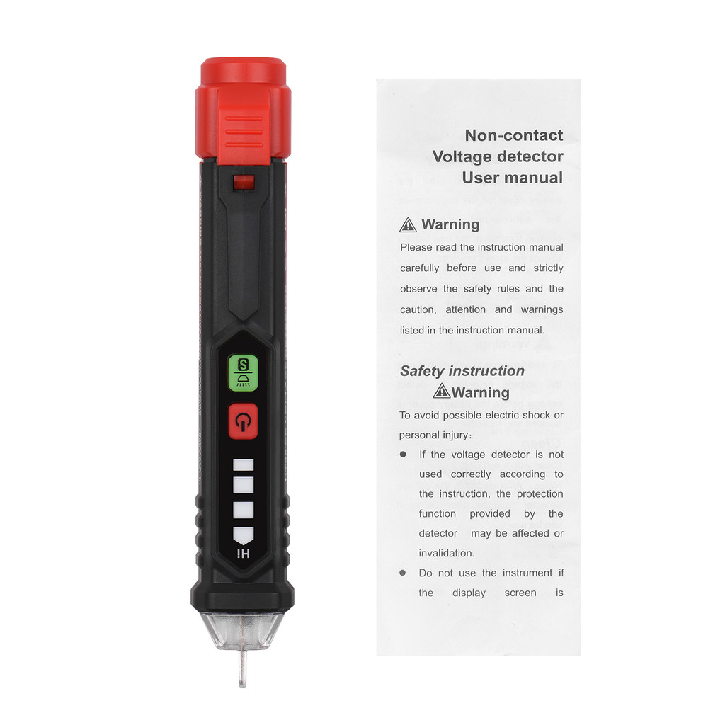 [TOOL] HABOTEST HT90 Máy dò điện áp AC không tiếp xúc Bút kiểm tra thông minh di động 12V / 48V ~ 1000V Máy kiểm tra Volt hình bút chì có độ nhạy kép có đèn pin