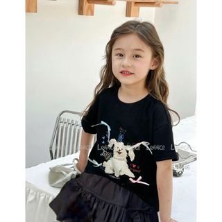 LC1646 - Set bộ Lennco áo in cún đính nơ + chân váy bí size 1-10y