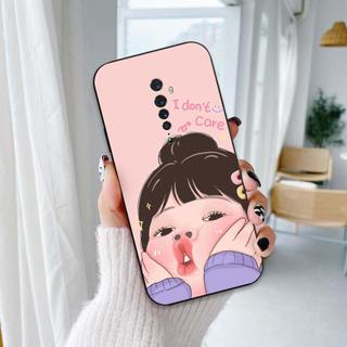 Ốp lưng Oppo Reno / Reno2 F 2F / K3 In hình cô gái tinh nghịch dễ thương chống sốc, mềm bảo vệ camera