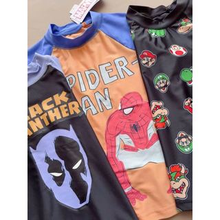 DB00015 - Bộ bơi Marvel Mario, Spiderman, Black Panther bé trai size 2-8y