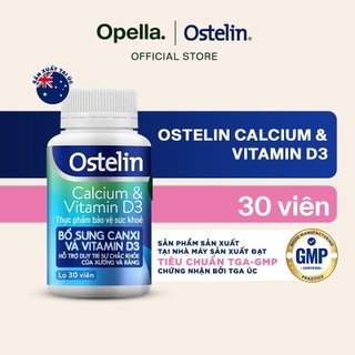 Ostelin Viên Uống Hỗ Trợ Bổ Sung Calcium & Vitamin D3 Duy Trì Chắc Khỏe Xương và Răng 30 viên