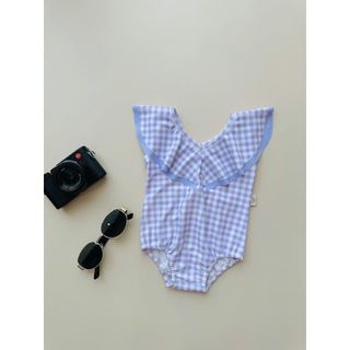 DB00033 - Bộ bơi harifa liền thân cổ V bèo nhiều màu cho bé gái size 1-6y
