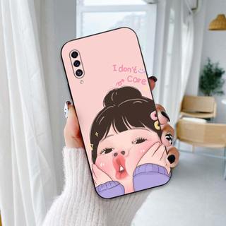 Ốp lưng Samsung A30s / A50 / A50s / A70 In hình cô gái tinh nghịch dễ thương chống sốc, mềm bảo vệ camera