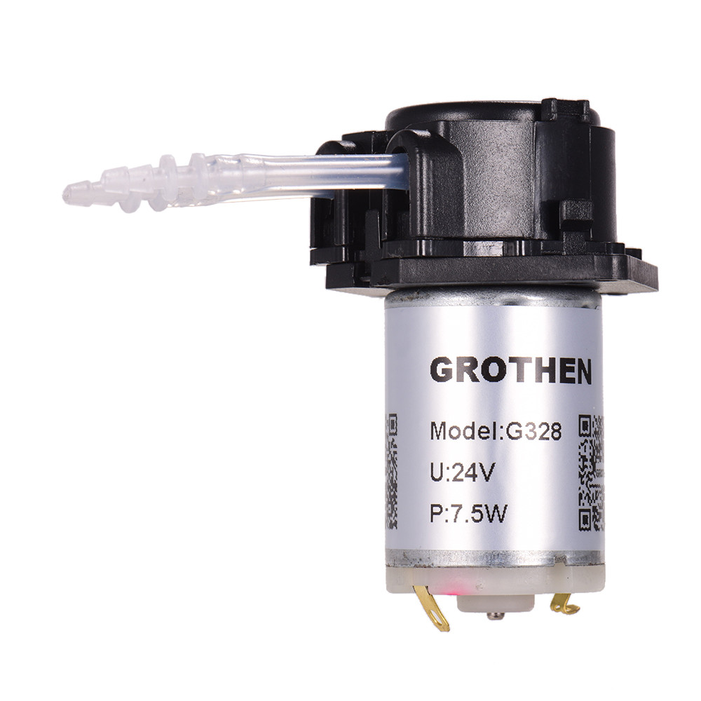 [TOOL] Máy bơm định lượng GROTHEN DC 24V Đầu ống lỏng nước Mini nhu động Chức năng tự mồi cho phụ gia phân tích hóa học trong phòng thí nghiệm bể cá, kiểu bảng phẳng