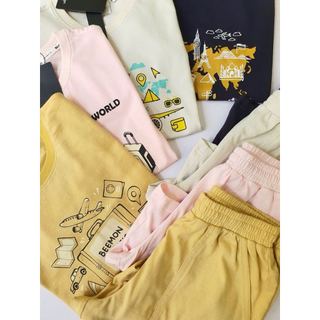 BM2603ST03 - Bộ quần áo Beemon cổ tròn cho bé size 120-170