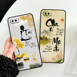 Ốp lưng Oppo A5s / A7 / F9 / A12 in hình thư pháp cha mẹ bình an