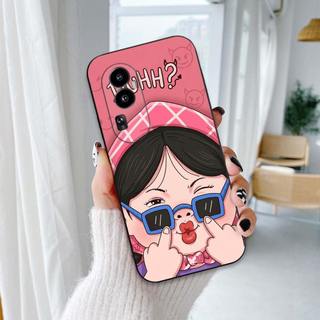 Ốp lưng Oppo Reno 10 Pro Pro+ / Reno10 Pro Plus In hình cô gái tinh nghịch dễ thương chống sốc, mềm bảo vệ camera