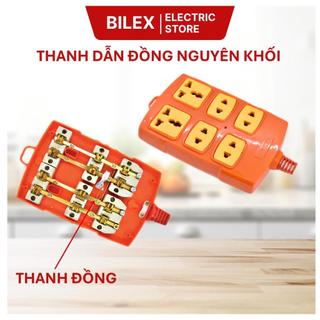 Ổ cắm điện chịu tải 6 lỗ Hinoki 6000W lõi sứ chống cháy ổ điện không dây