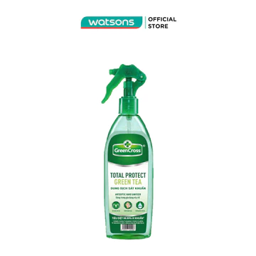 Xịt Rửa Tay Khô Green Cross Làm Sạch Tay Kháng Khuẩn Khử Mùi Hương Trà Xanh 300ml