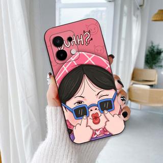 Ốp lưng Oppo A6 / A6 Pro In hình cô gái tinh nghịch dễ thương chống sốc, mềm bảo vệ camera