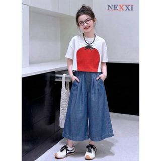 2604.22 - Quần Nexxi jean lửng bò giấy trơn xếp ly cho Mẹ size SML