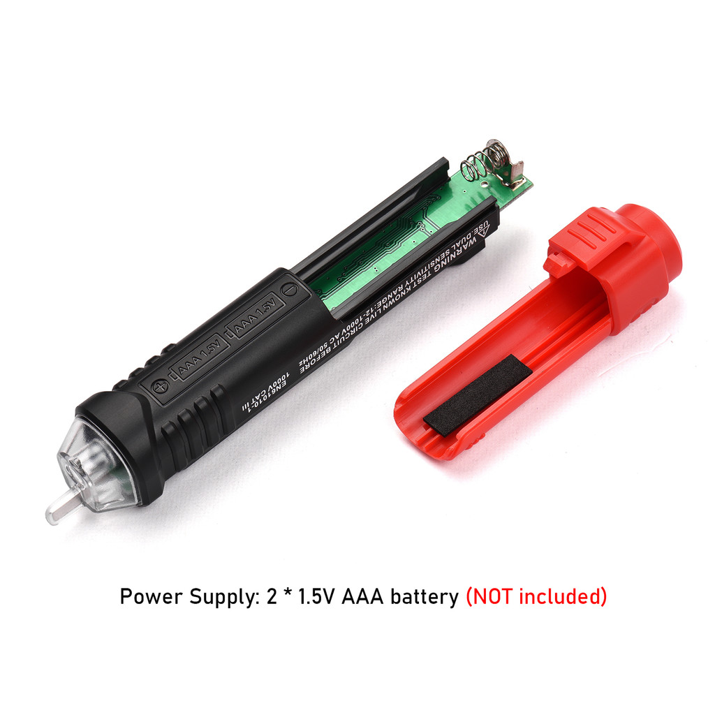 [TOOL] HABOTEST HT90 Máy dò điện áp AC không tiếp xúc Bút kiểm tra thông minh di động 12V / 48V ~ 1000V Máy kiểm tra Volt hình bút chì có độ nhạy kép có đèn pin