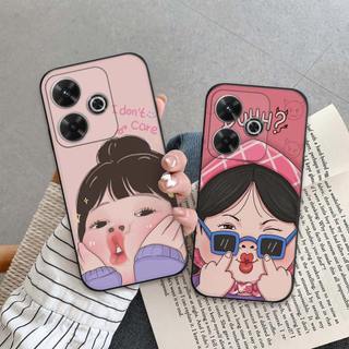 Ốp lưng Xiaomi Redmi Turbo 3 In hình cô gái tinh nghịch dễ thương chống sốc, mềm bảo vệ camera