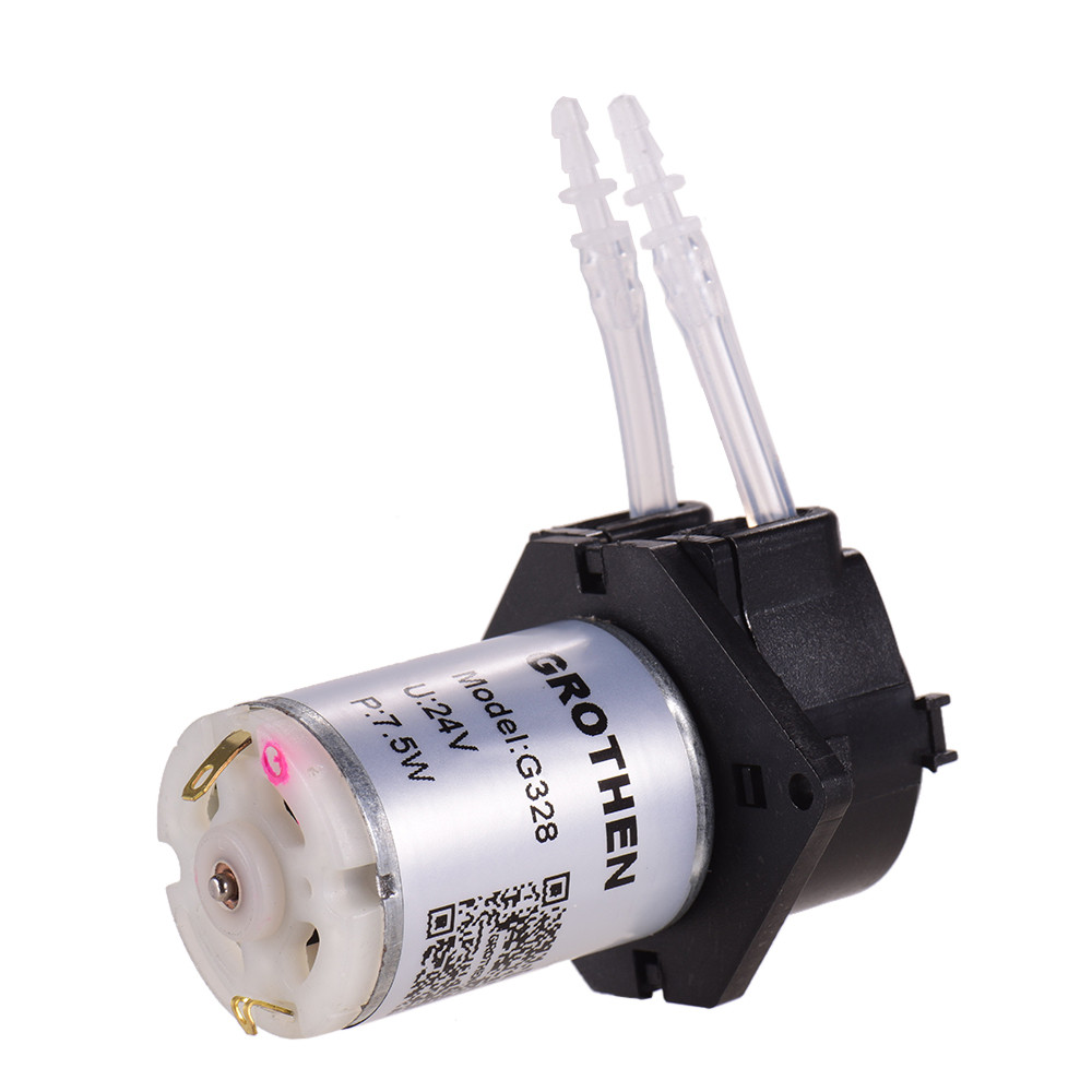[TOOL] Máy bơm định lượng GROTHEN DC 24V Đầu ống lỏng nước Mini nhu động Chức năng tự mồi cho phụ gia phân tích hóa học trong phòng thí nghiệm bể cá, kiểu bảng phẳng