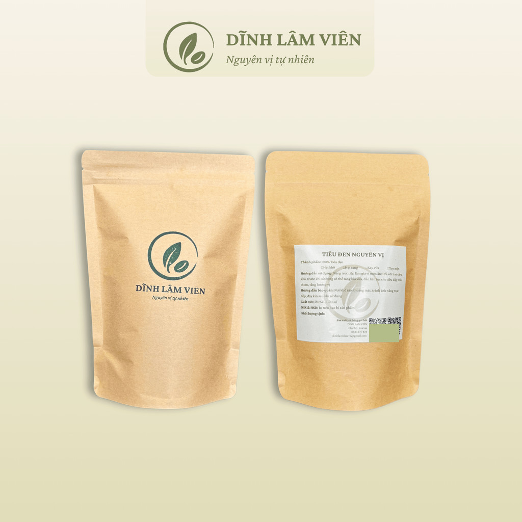 Tiêu đen Chư Sê nguyên hạt khô tự nhiên nguyên vị cay thơm 150g-1kg | Dĩnh Lâm Viên