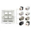 Mô-đun mạng CAT5e CAT6 một cổng đôi loại 86 Mặt nạ trắng xám vàng❀