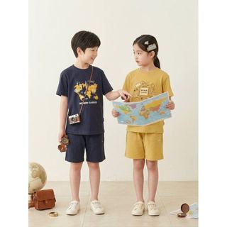 BM2603ST03 - Bộ quần áo Beemon cổ tròn cho bé size 120-170