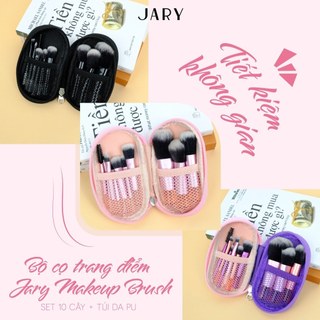 Bộ Cọ Trang Điểm Jary Make Up Brush Set 10 Cây Kèm Túi Đựng Da PU - Bebeau