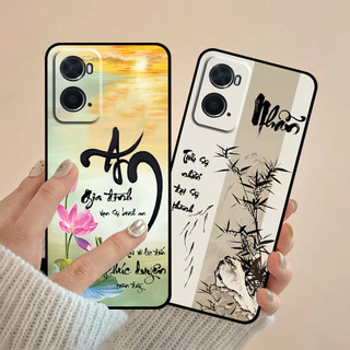 Ốp lưng Oppo A36 / A76 / A96 in hình thư pháp cha mẹ bình an
